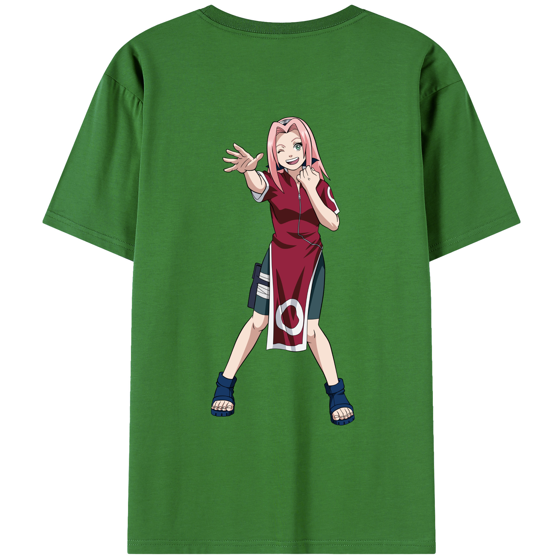 （画像用） NARUTO -ナルト- 春野サクラ Haruno Sakura レディース半袖Tシャツ(バックプリント)